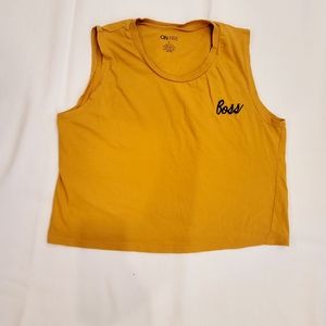 RETRO Mustard Yellow Muscle Tank